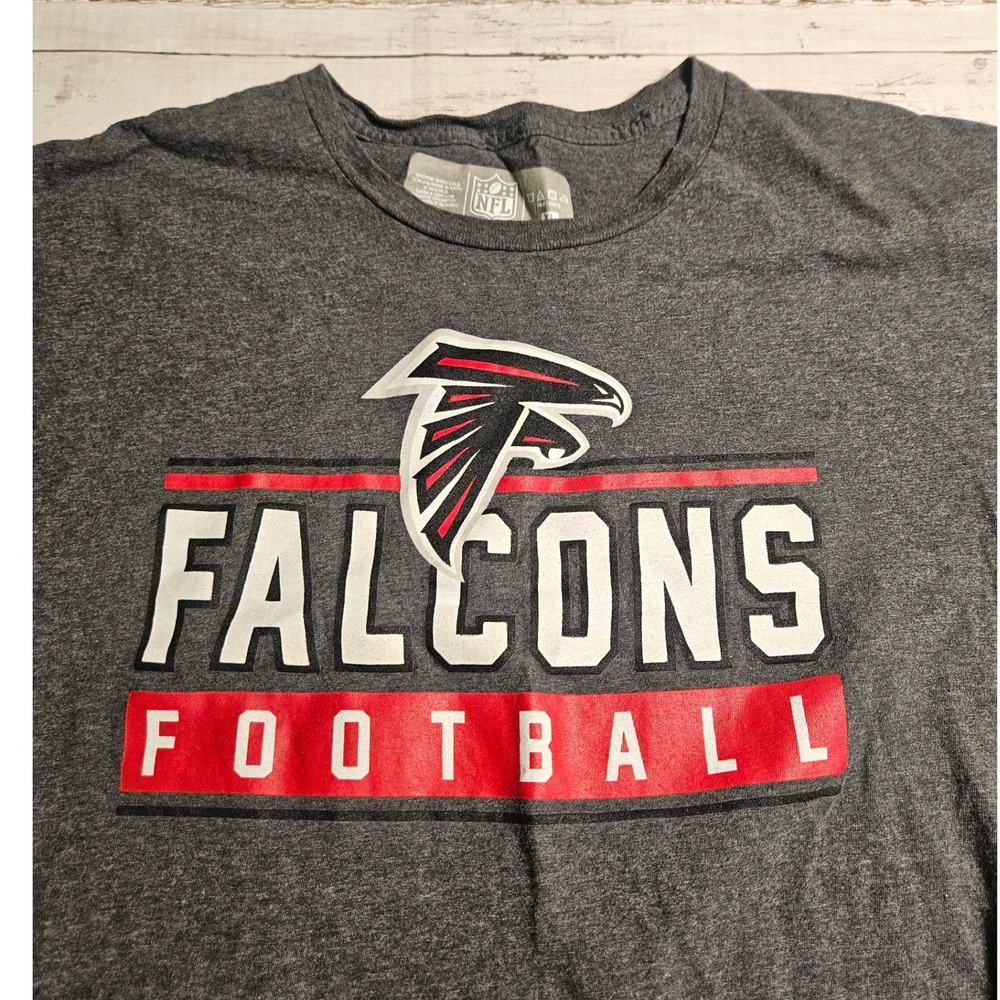 NFL Atlanta Falcons Football T-Shirt Mens XL Charcoal Gray Heather Tee‎ RN126673